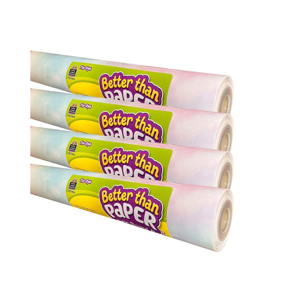 Better Than Paper Bulletin Board Roll, Tie-Dye, 4-Pack. Picture 2