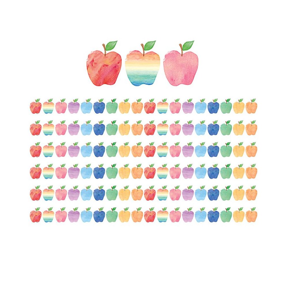 Watercolor Apples Die-Cut Border Trim, 35 Per Pack, 6 Packs. Picture 2