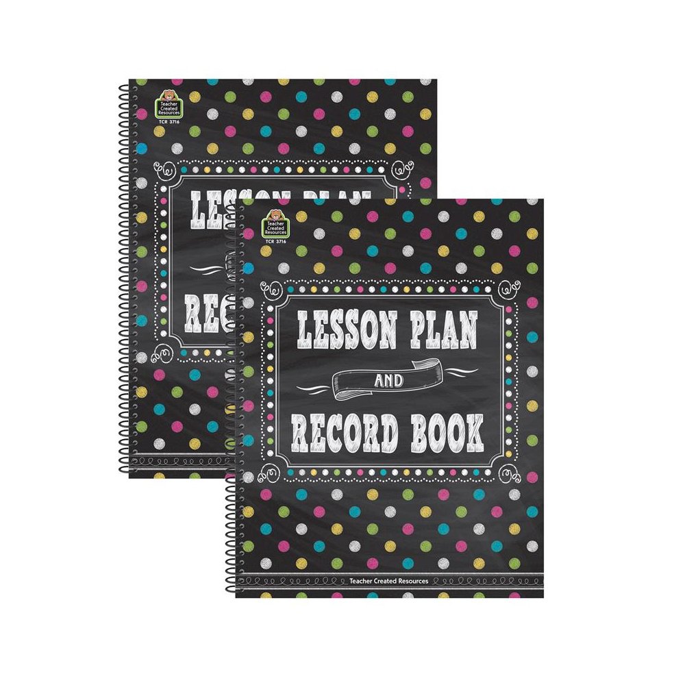 Chalkboard Brights Lesson Plan and Record Book, Pack of 2. Picture 2