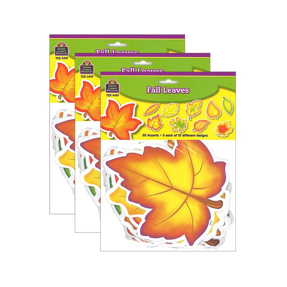 Fall Leaves Accents, 30 Per Pack, 3 Packs. Picture 2