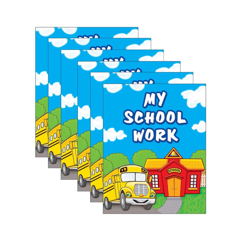 My School Work Pocket Folder, Pack of 6. Picture 2