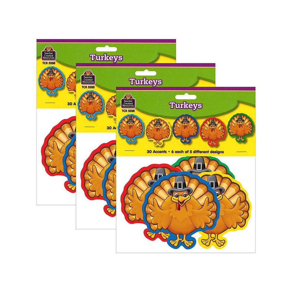 Turkey Accents, 30 Per Pack, 3 Packs. Picture 2