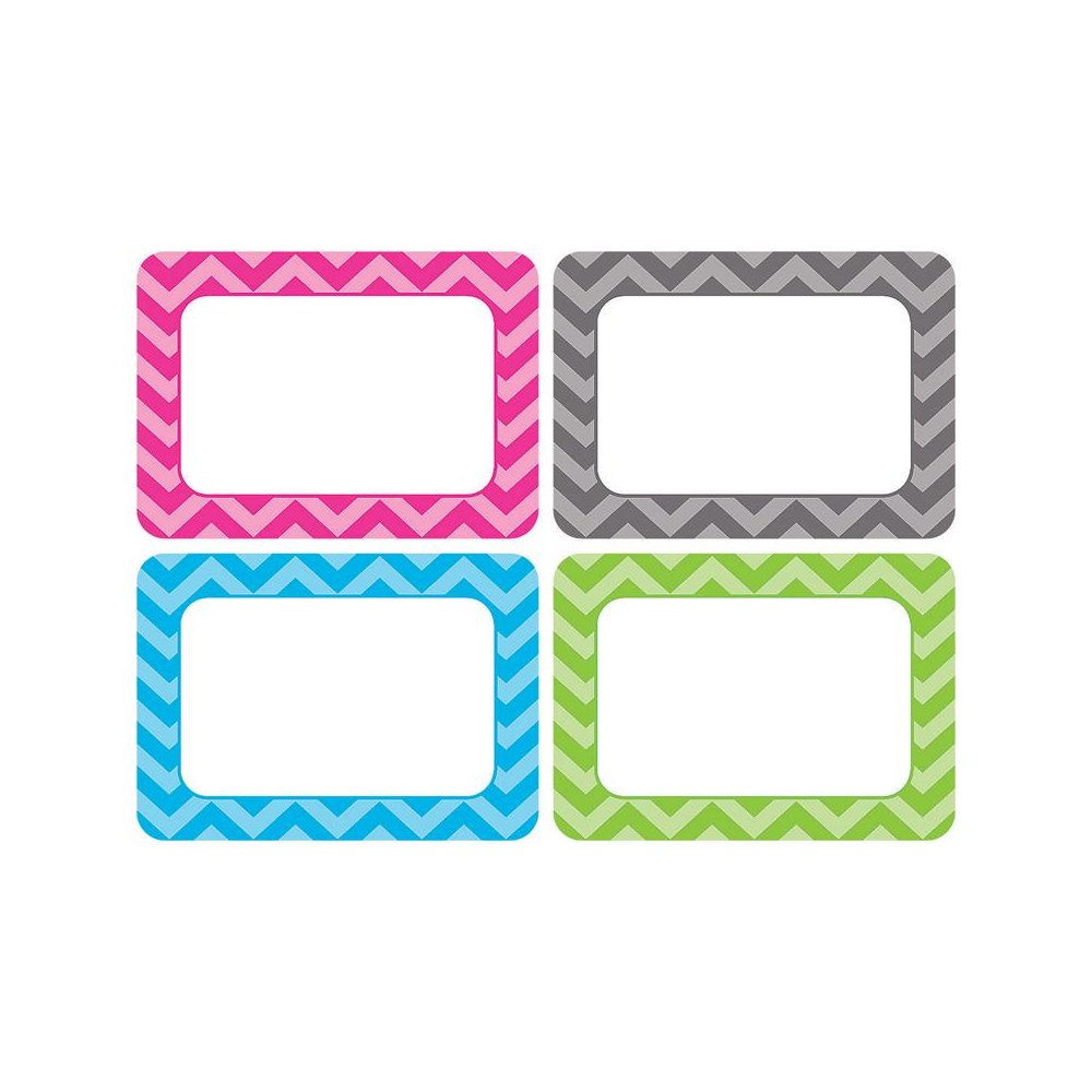 Chevron Name Tags, Assorted, 36 Per Pack, 6 Packs. Picture 2