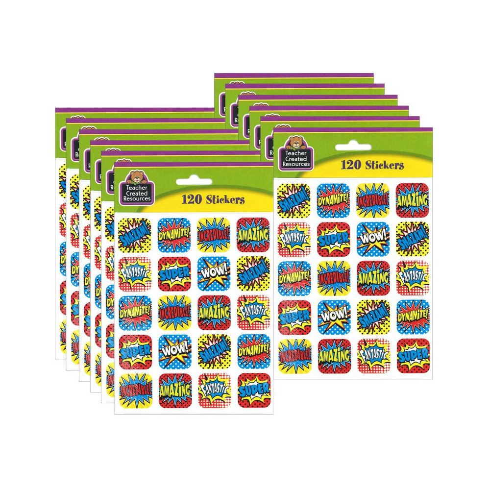 Superhero Stickers, 1", 120 Per Pack, 12 Packs. Picture 2