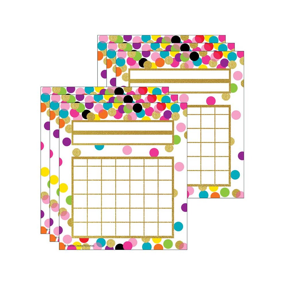 Confetti Incentive Charts, 36 Per Pack, 6 Packs. Picture 2