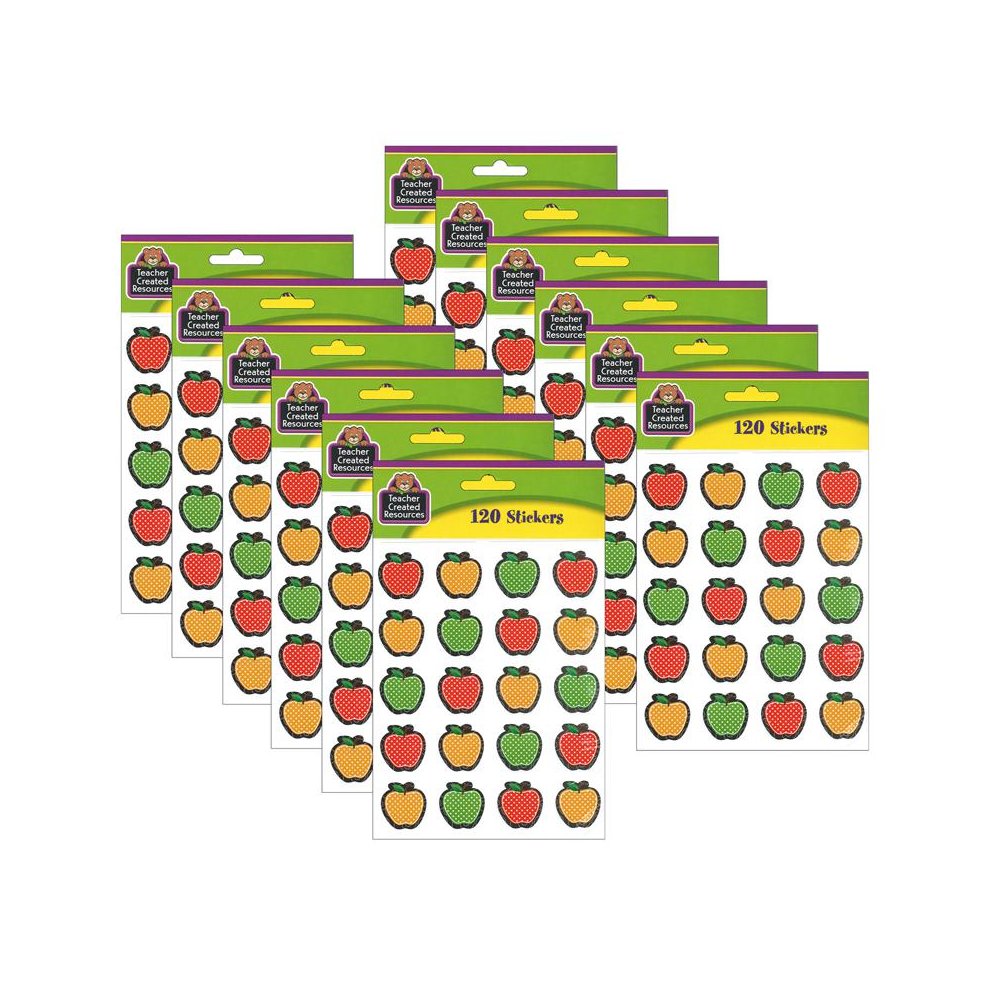 Dotty Apples Stickers, 120 Per Pack, 12 Packs. Picture 2