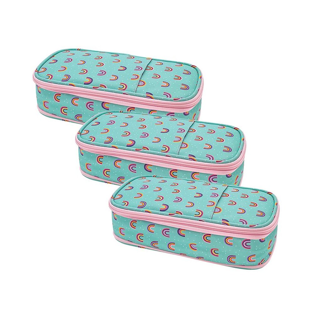 Oh Happy Day Rainbows Pencil Case, Pack of 3. Picture 2