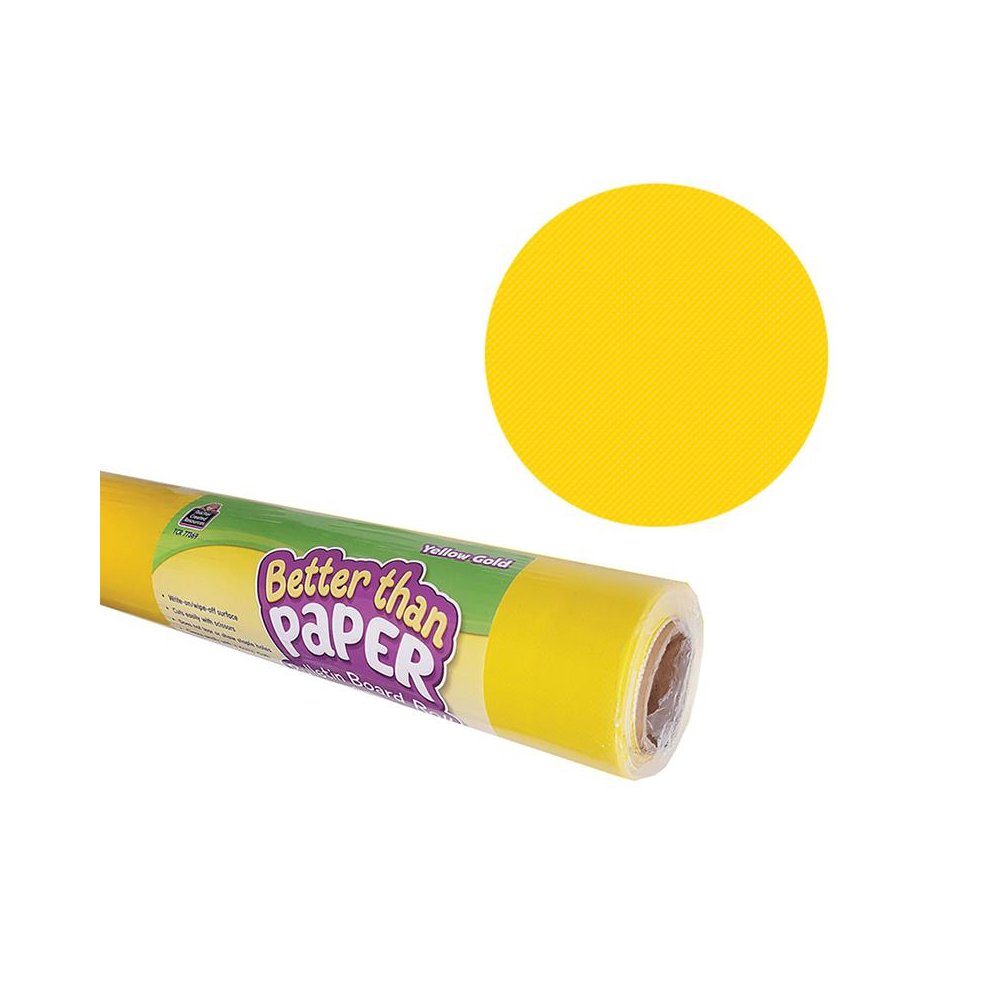 Better Than Paper Bulletin Board Roll, 4' x 12', Yellow Gold, 4 Rolls. Picture 2