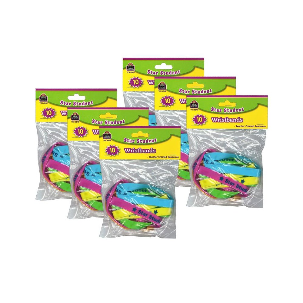 Star Student Wristbands, 10 Per Pack, 6 Packs. Picture 2
