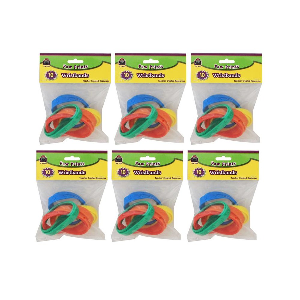 Paw Prints Wristbands, 10 Per Pack, 6 Packs. Picture 2