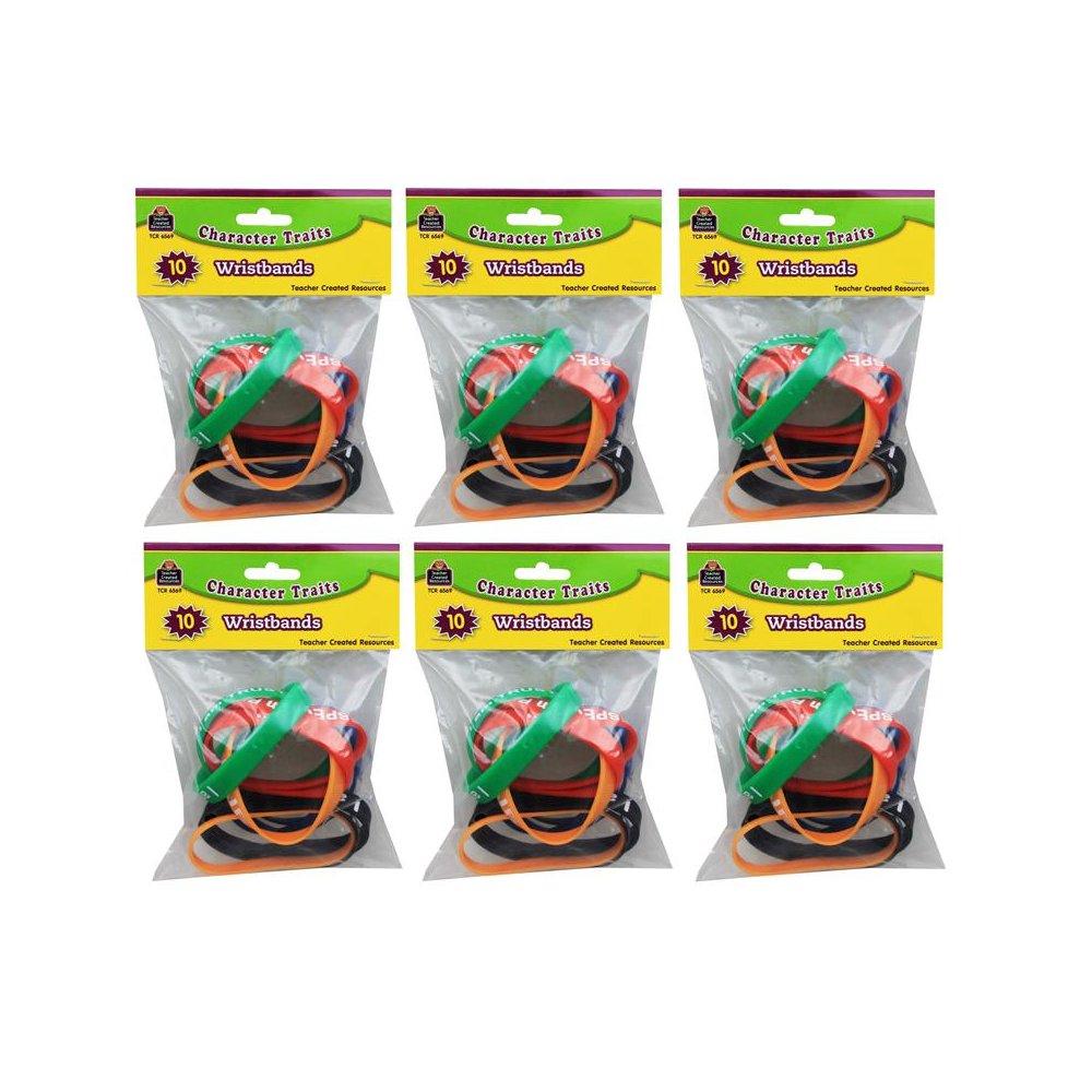 Character Traits Wristband Pack, 10 Per Pack, 6 Packs. Picture 2