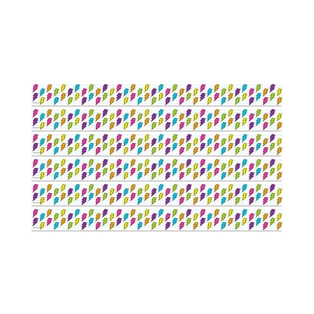 Brights 4Ever Lightning Bolts Straight Border Trim, 35 Feet Per Pack, 6 Packs. Picture 2