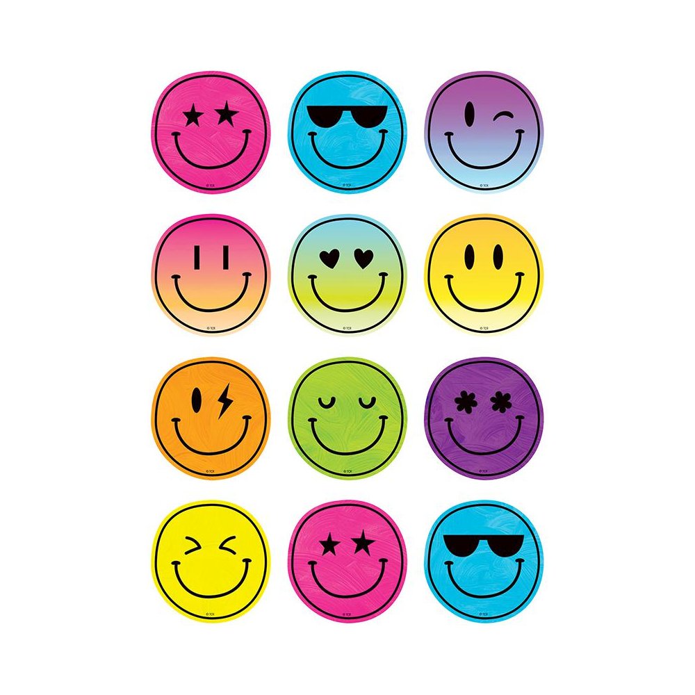Brights 4Ever Smiley Faces Mini Accents, 36 Per Pack, 6 Packs. Picture 2