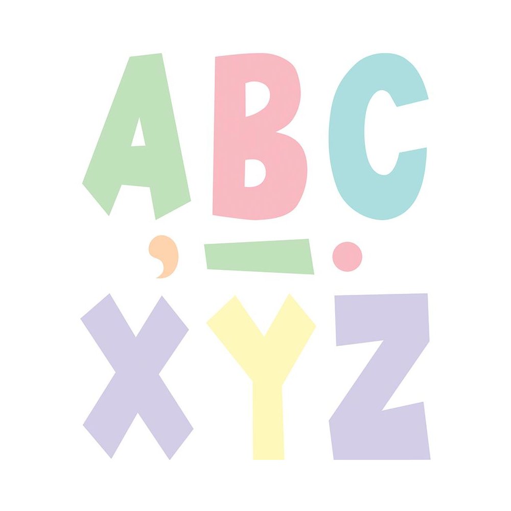 Pastel Pop 7" Fun Font Letters, 120 Per Pack, 2 Packs. Picture 2