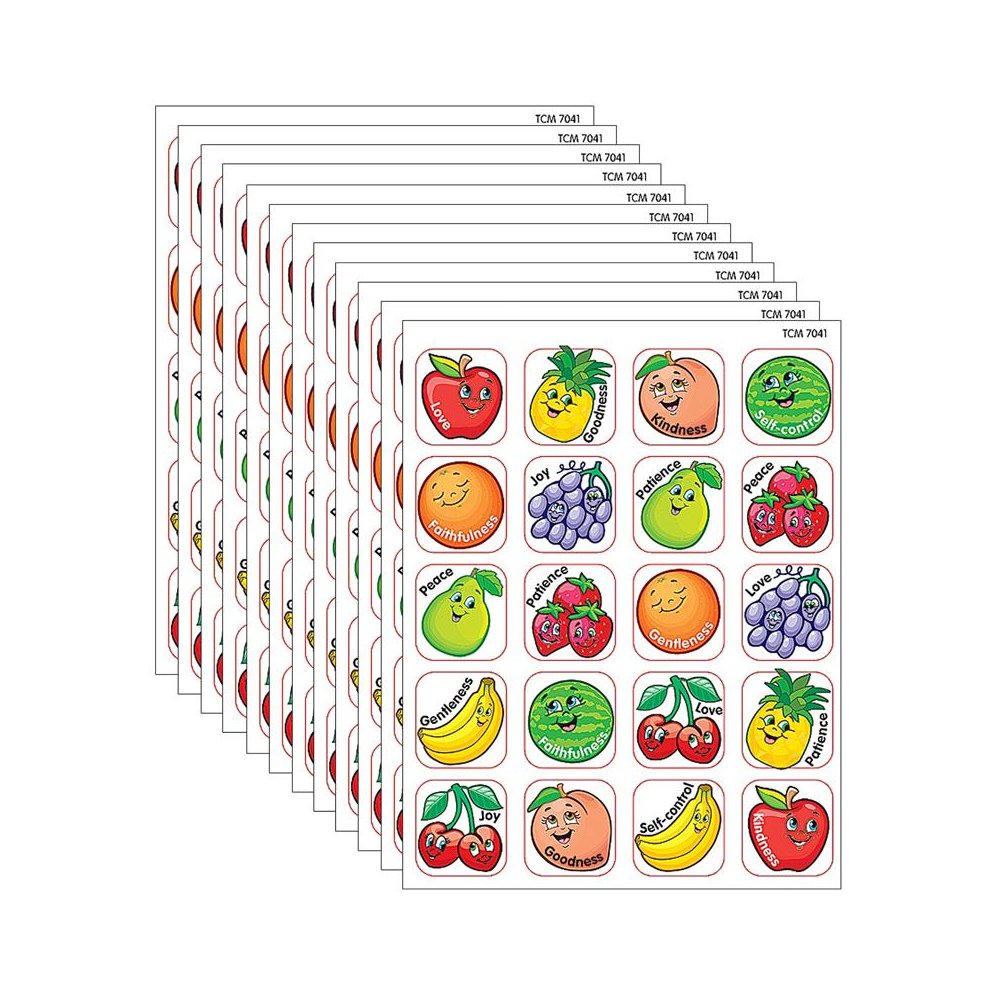 Fruit of the Spirit Stickers, 120 Per Pack, 12 Packs. Picture 2