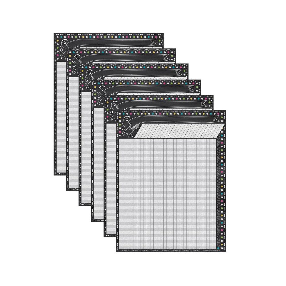 Chalkboard Brights Incentive Chart, Pack of 6. Picture 2