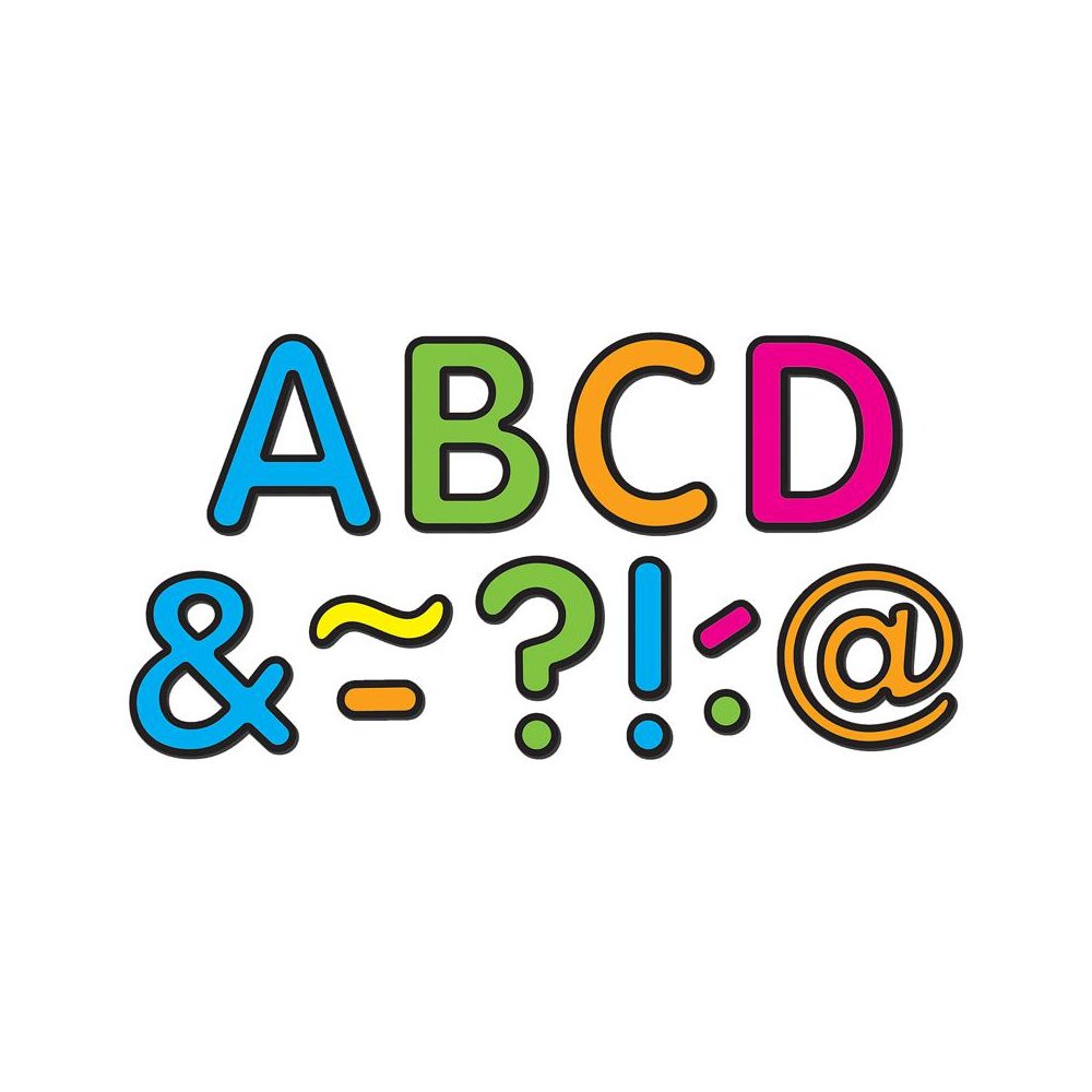 Neon Brights Classic 2" Magnetic Letters, 87 Pieces Per Pack, 3 Packs. Picture 2