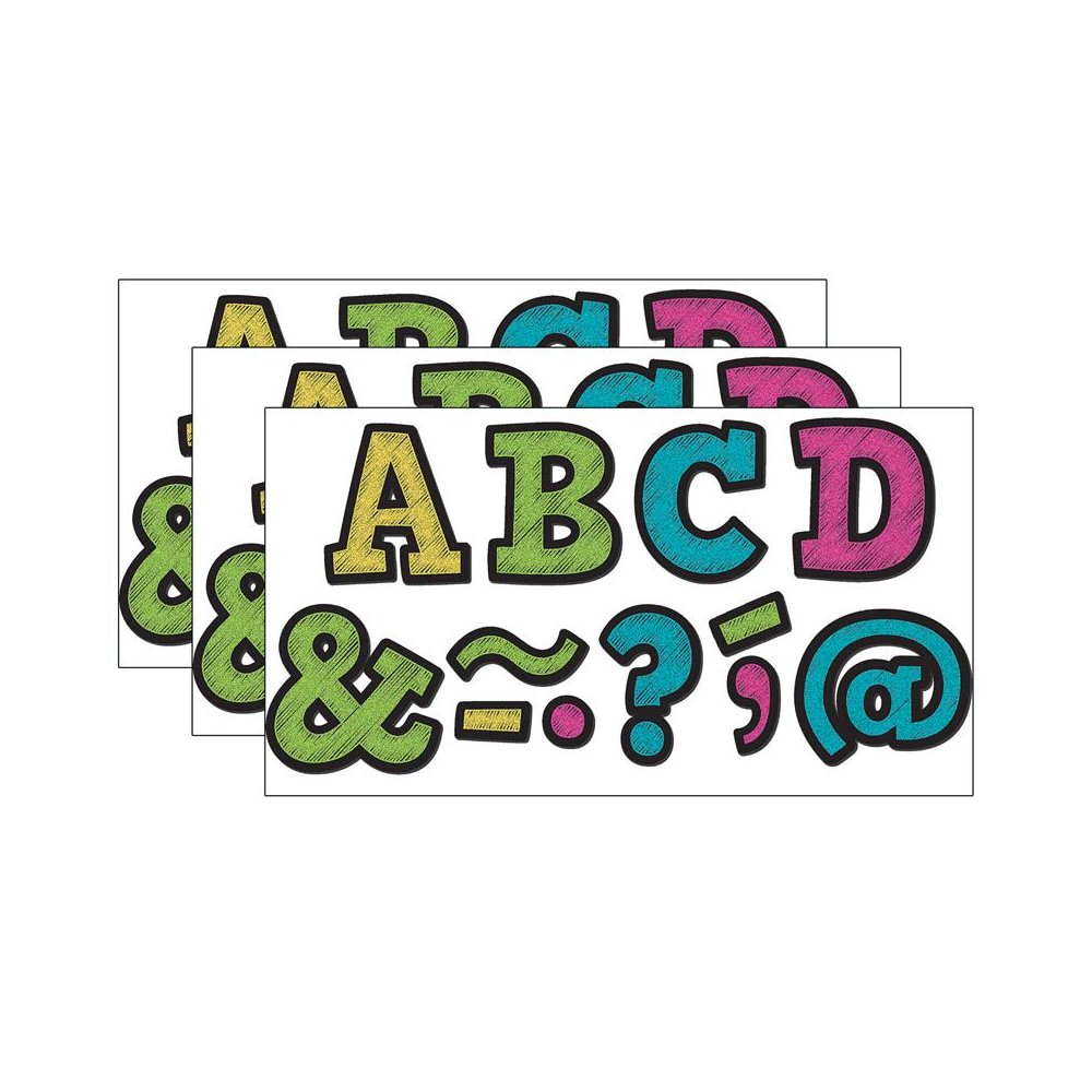 Chalkboard Brights Bold Block 2" Magnetic Letters, 70 Pieces Per Pack, 3 Packs. Picture 2