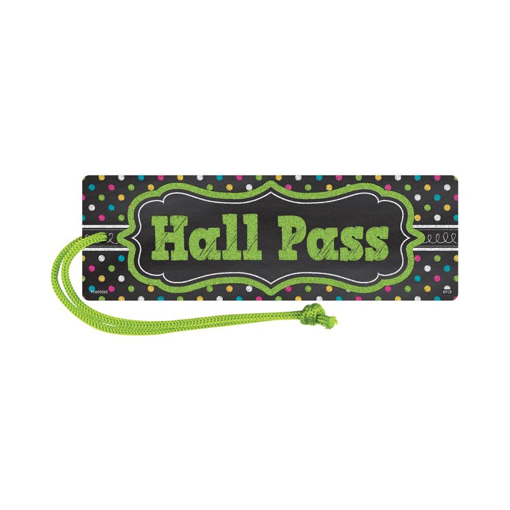 Chalkboard Brights Magnetic Hall Pass, Pack of 6. Picture 2