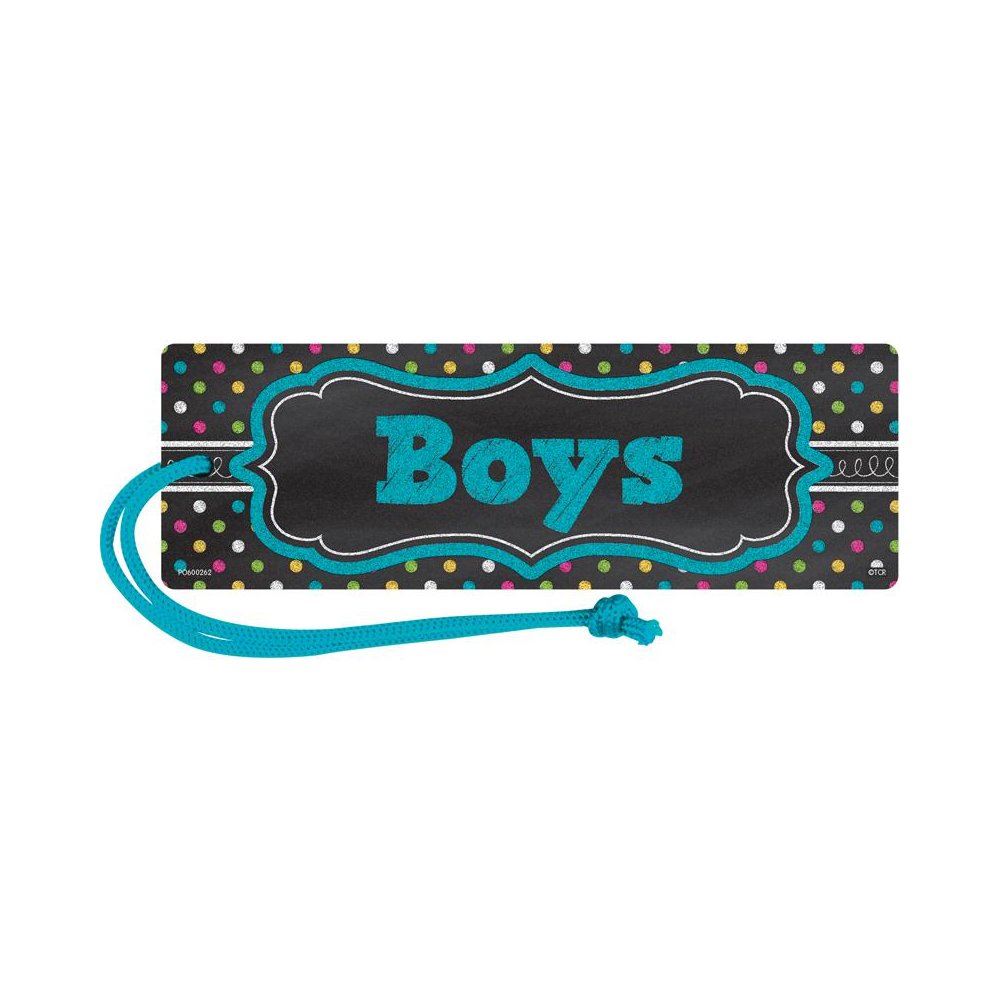 Chalkboard Brights Magnetic Boys Pass, Pack of 6. Picture 2