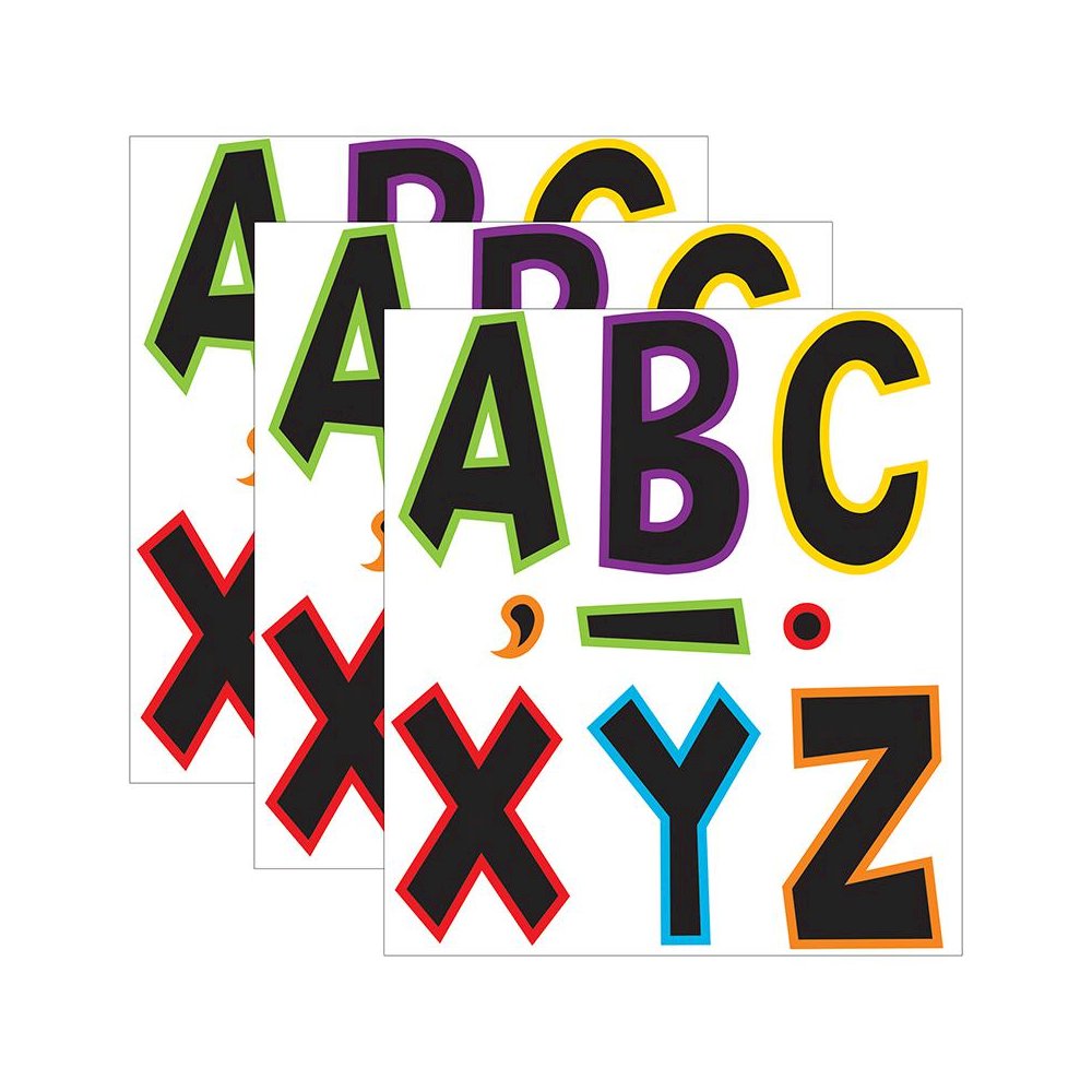 Electric Bright 7" Fun Font Letters, 120 Pieces Per Pack, 3 Packs. Picture 2