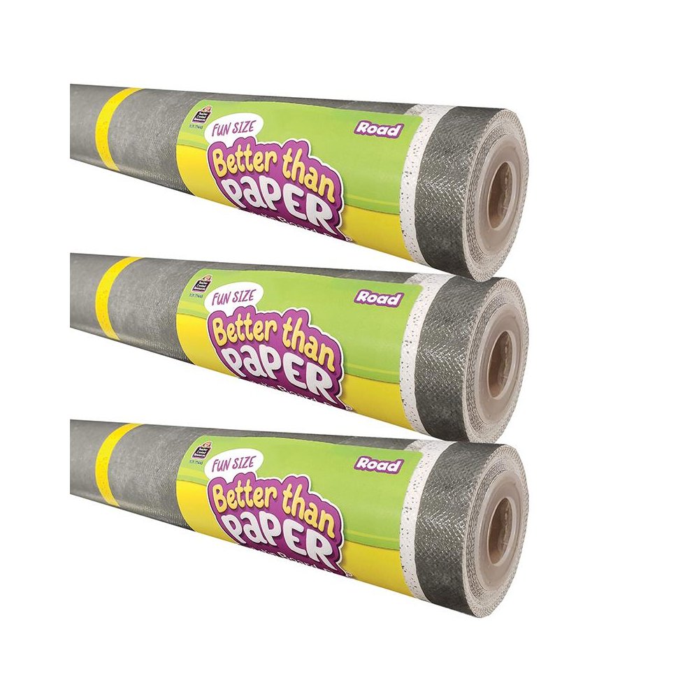 Fun Size Better Than Paper Bulletin Board Roll, 18" x 12', Road, Pack of 3. Picture 2