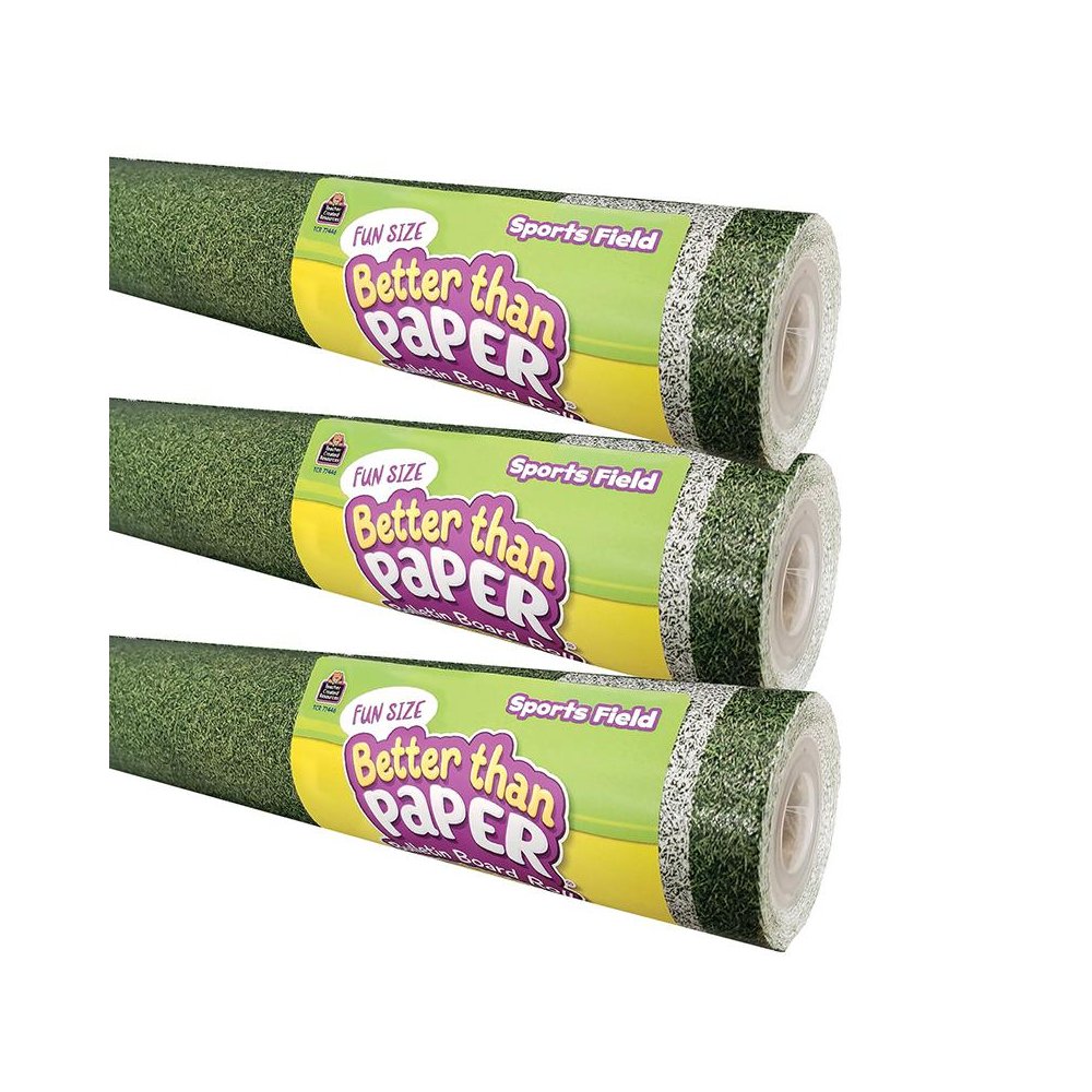 Fun Size Better Than Paper Bulletin Board Roll, Sports Field, Pack of 3. Picture 2