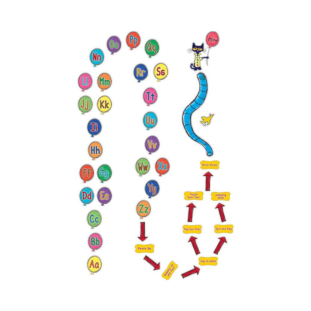 Pete the Cat Alphabet Balloons Sensory Path. Picture 2