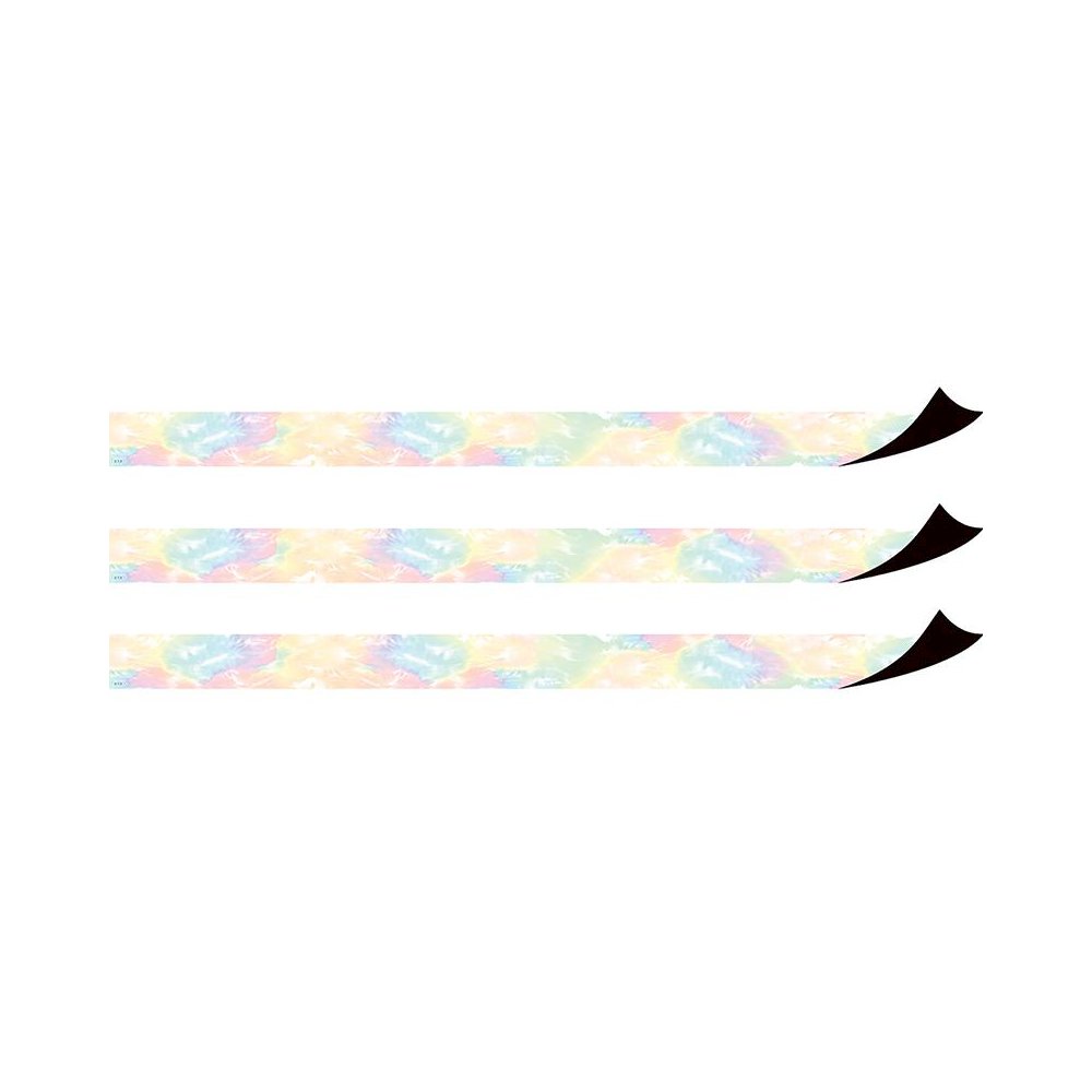 Pastel Pop Tie-Dye Magnetic Border, 24 Feet Per Pack, 3 Packs. Picture 2