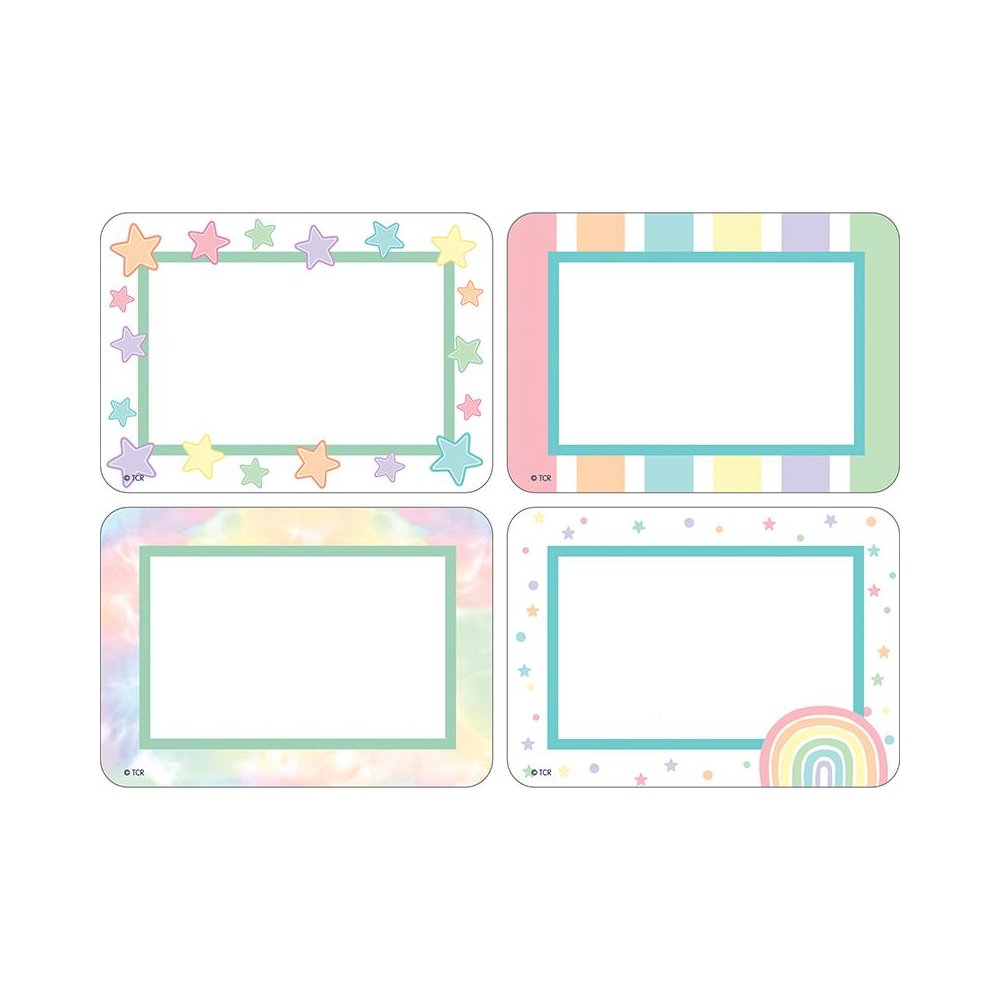 Pastel Pop Name Tags / Labels Multi-Pack, 36 Per Pack, 6 Packs. Picture 2