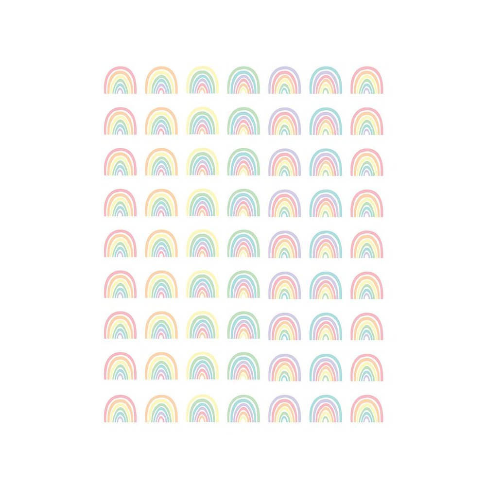 Pastel Pop Rainbows Mini Stickers, 378 Per Pack, 12 Packs. Picture 2