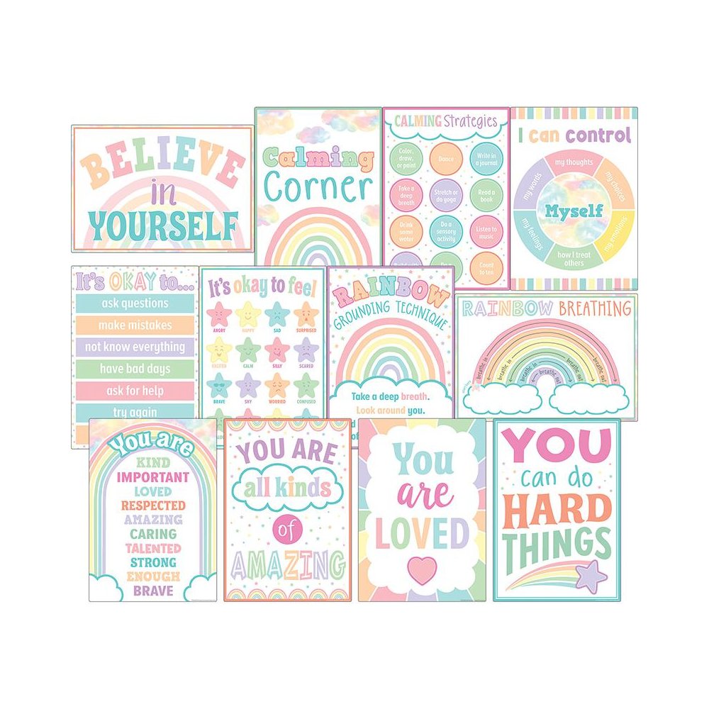 Pastel Pop Calming Strategies Small Poster 12-Pack. Picture 2
