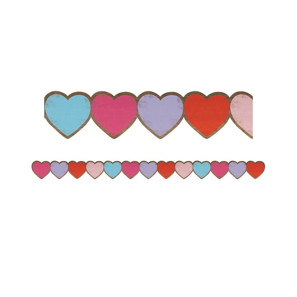 Home Sweet Classroom Hearts Die-Cut Border Trim, 35 Feet Per Pack, 6 Packs. Picture 2
