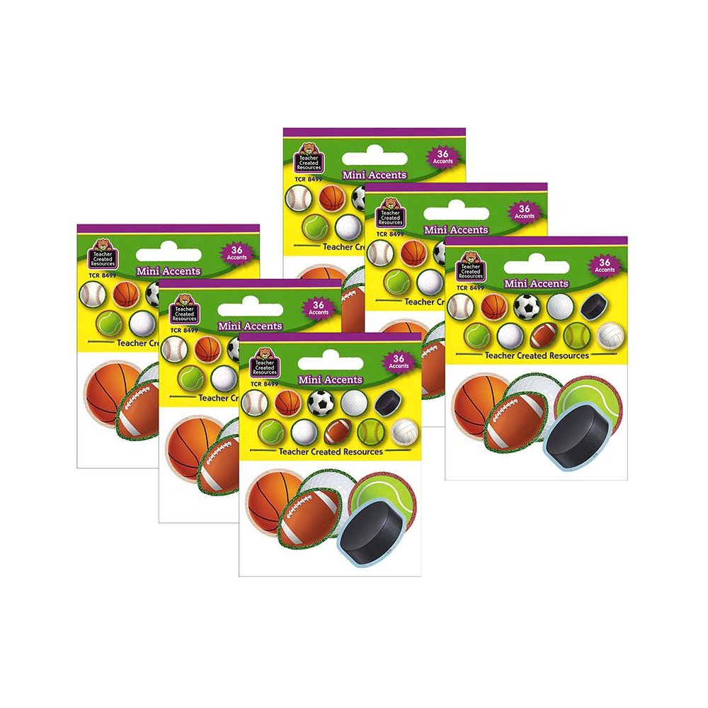 Sports Mini Accents, 36 Per Pack, 6 Packs. Picture 2