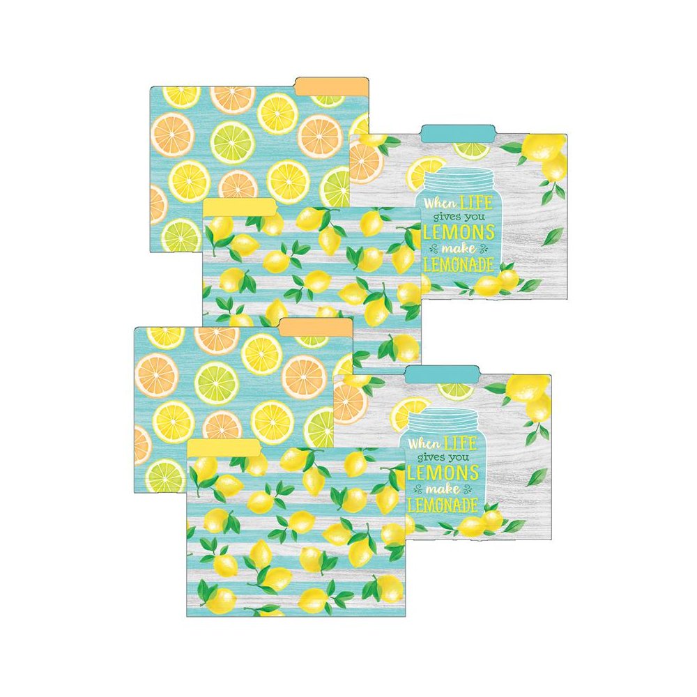 Lemon Zest Letter-Sized File Folders, 12 Per Pack, 2 Packs. Picture 2