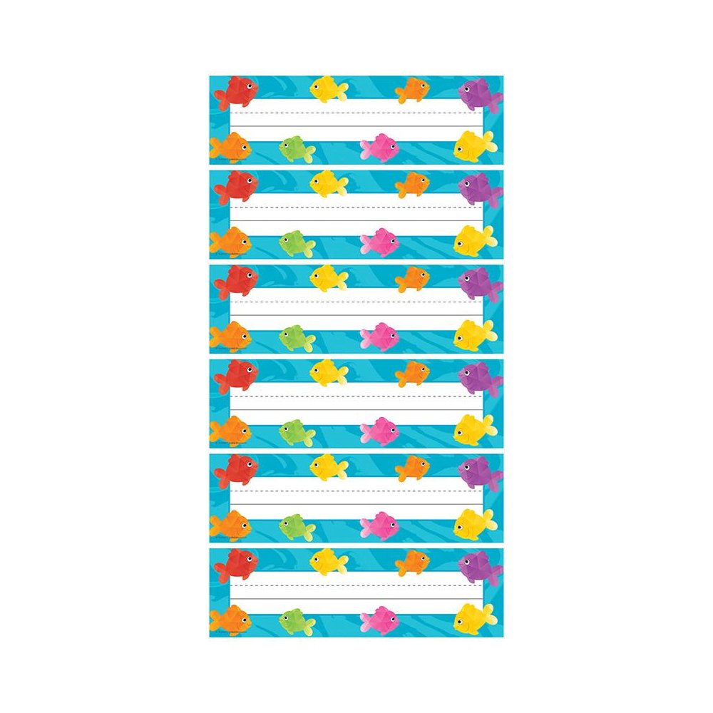 Colorful Fish Flat Name Plates, 36 Per Pack, 6 Packs. Picture 2