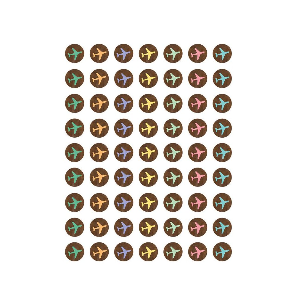 Travel the Map Airplanes Mini Stickers, 378 Per Pack, 12 Packs. Picture 2