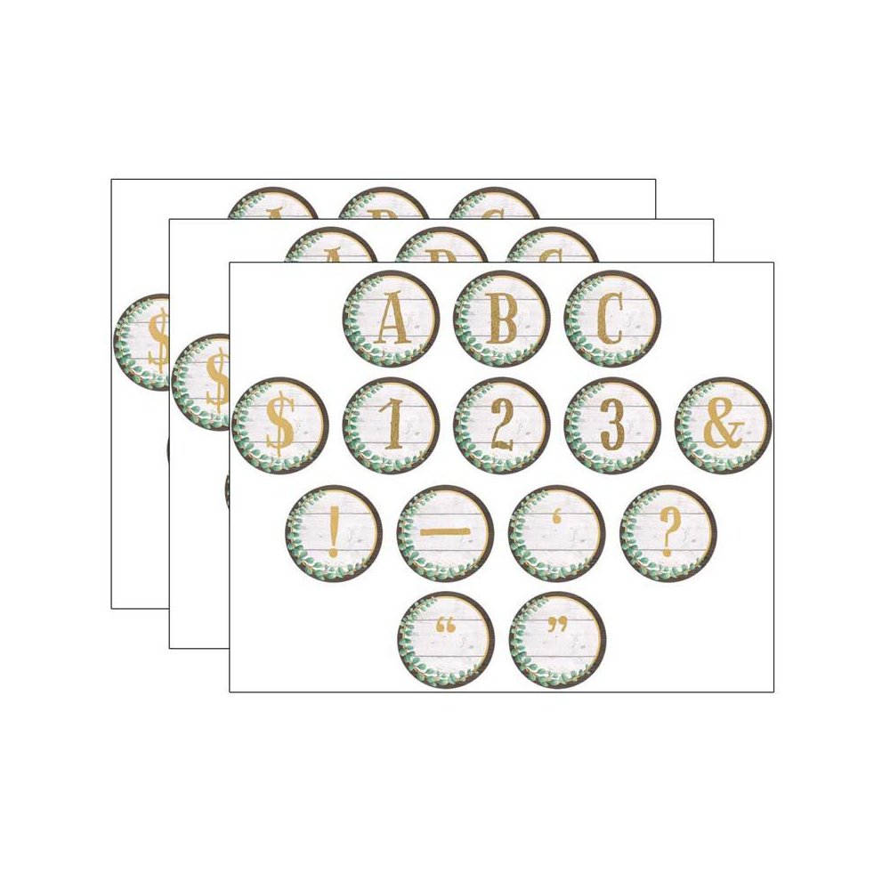 Eucalyptus Circle Letters, 216 Per Pack, 3 Packs. Picture 2