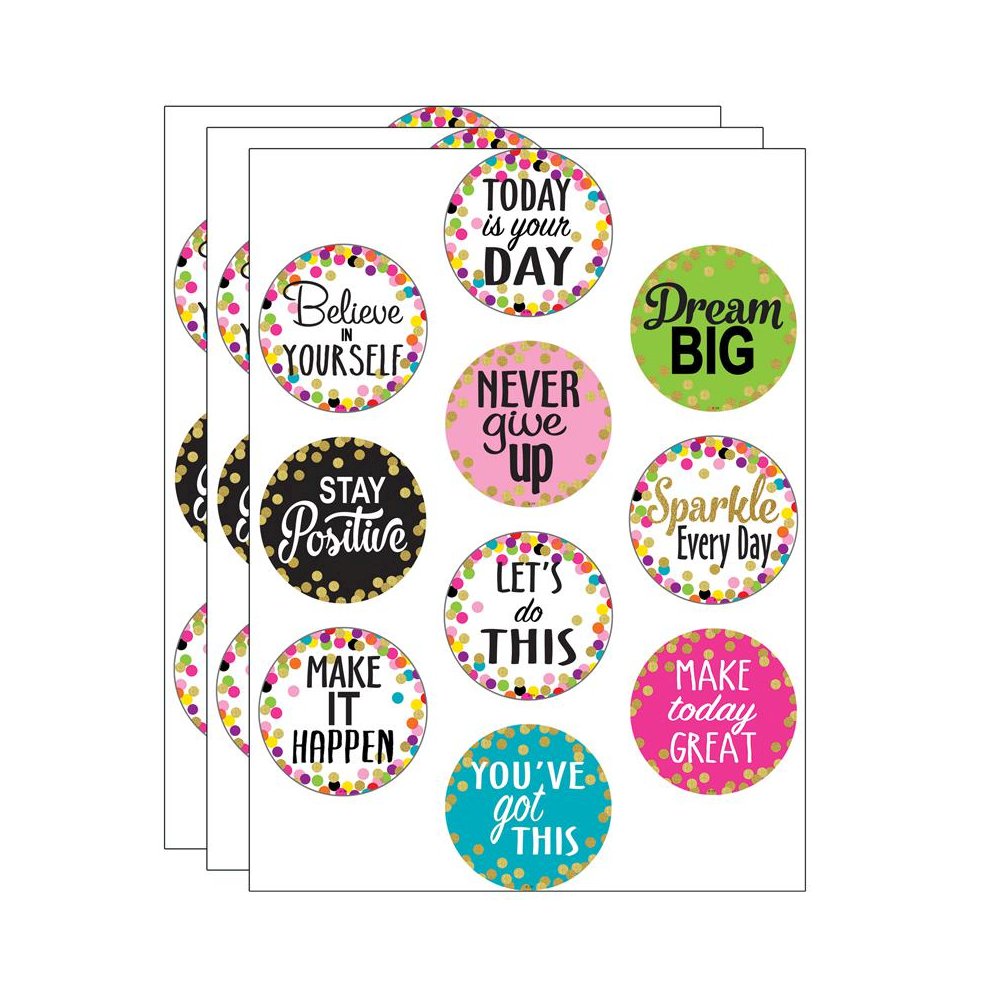 Confetti Positive Sayings Accents, 30 Per Pack, 3 Packs. Picture 2