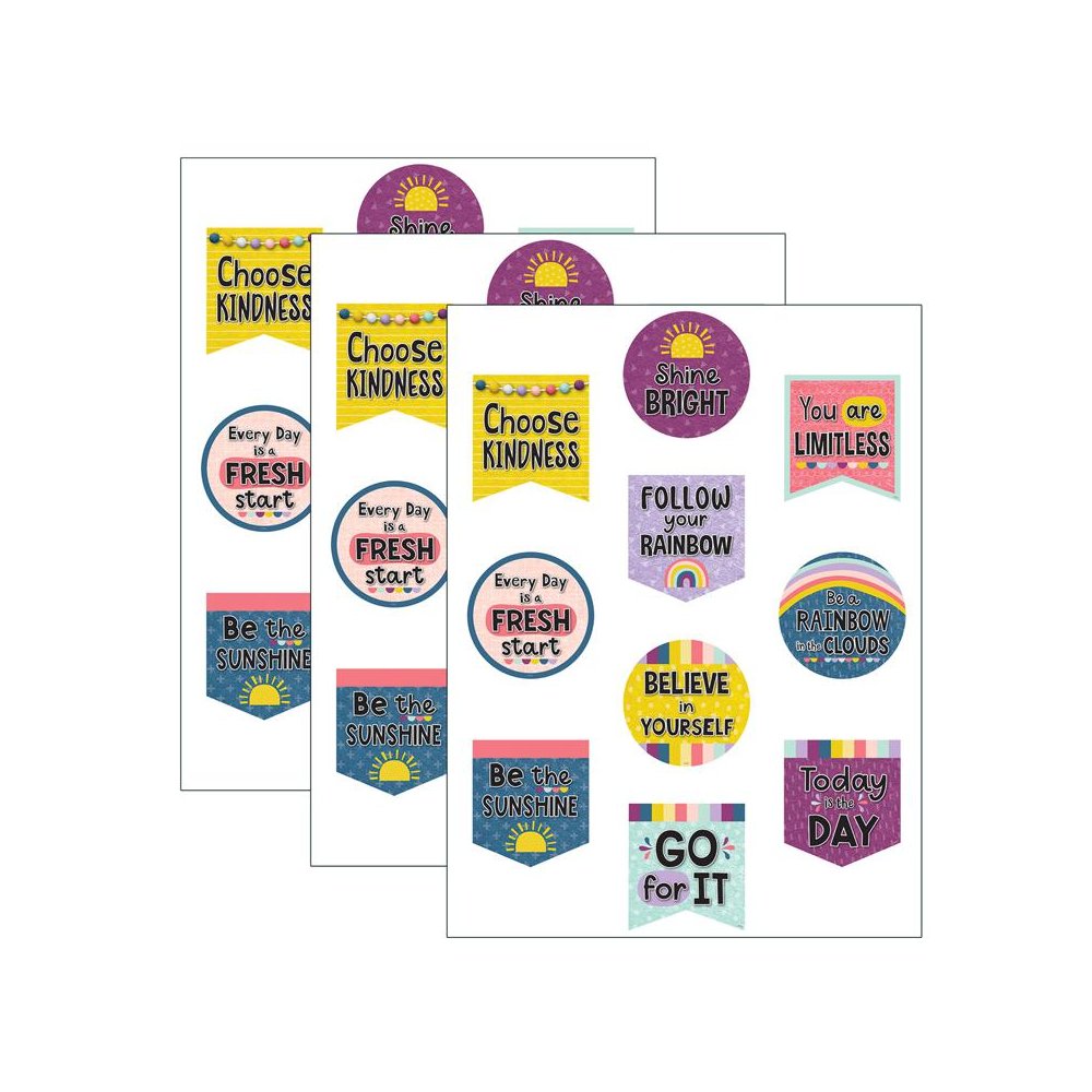 Oh Happy Day Positive Sayings Accents, 30 Per Pack, 3 Packs. Picture 2