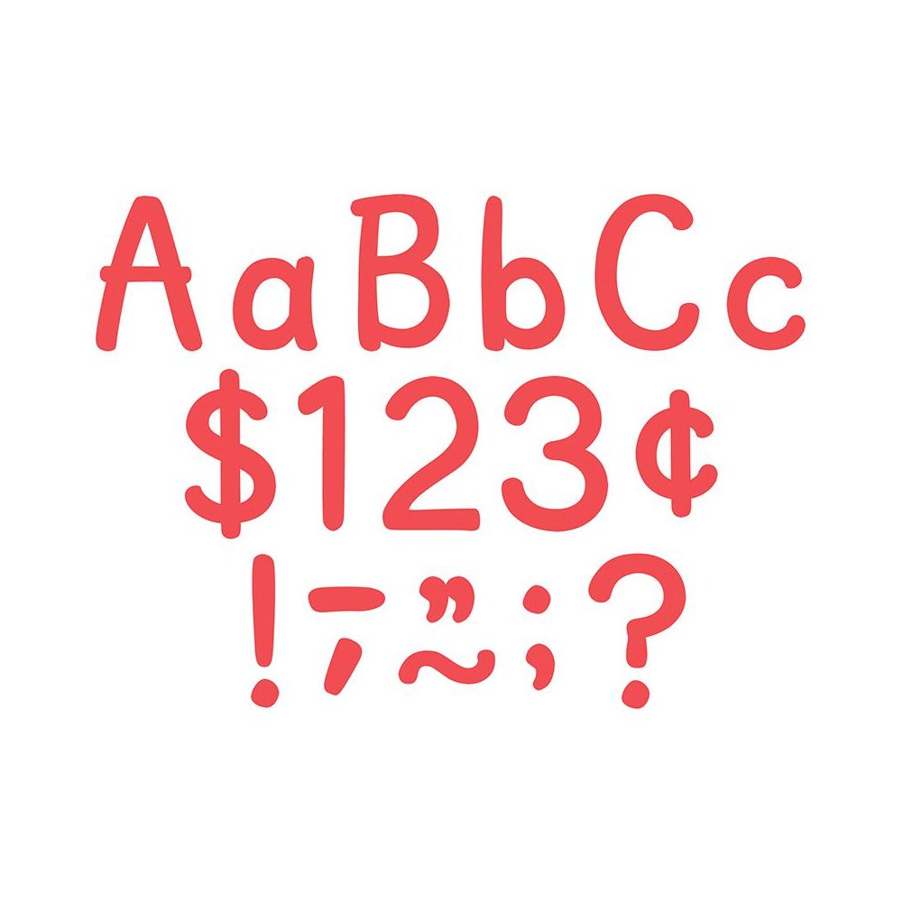 Melon Red 4" Modern Classic Letters Combo Pack, 257 Per Pack, 2 Packs. Picture 2