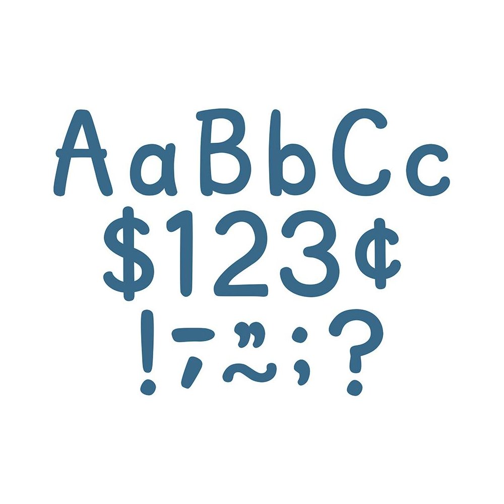 Slate Blue 4" Modern Classic Letters Combo Pack, 257 Per Pack, 2 Packs. Picture 2