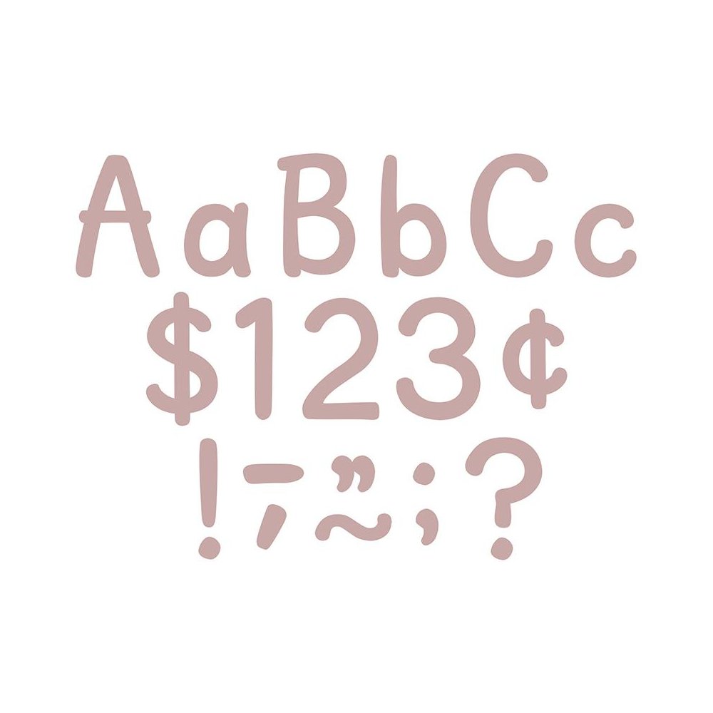 Light Mauve 4" Modern Classic Letters Combo Pack, 257 Per Pack, 2 Packs. Picture 2