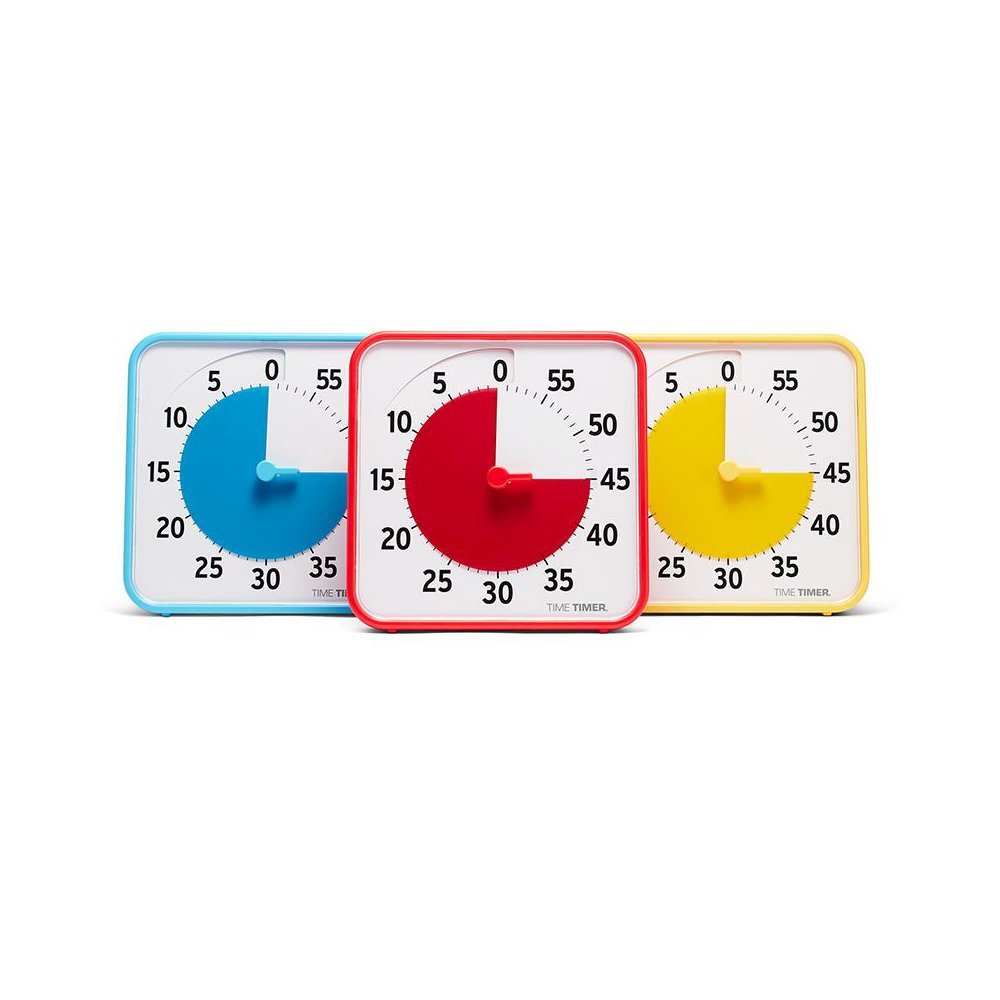 Original 8" Timer - Learning Center Classroom Set, Primary Colors, Set of 3. Picture 2