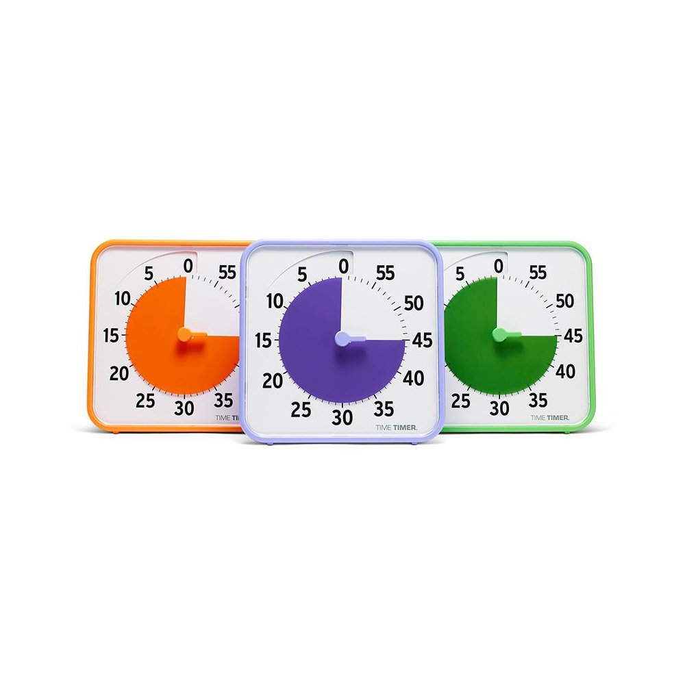 Original 8" Timer - Learning Center Classroom Set, Secondary Colors, Set of 3. Picture 2