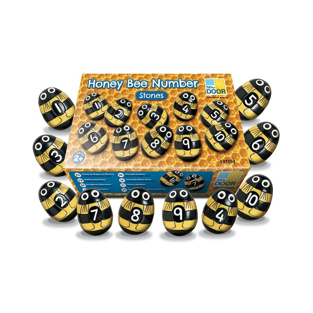 Honey Bee Number Stones, Set of 20. Picture 2