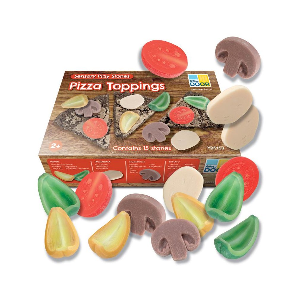 Sensory Play Stones, Pizza Toppings. Picture 2