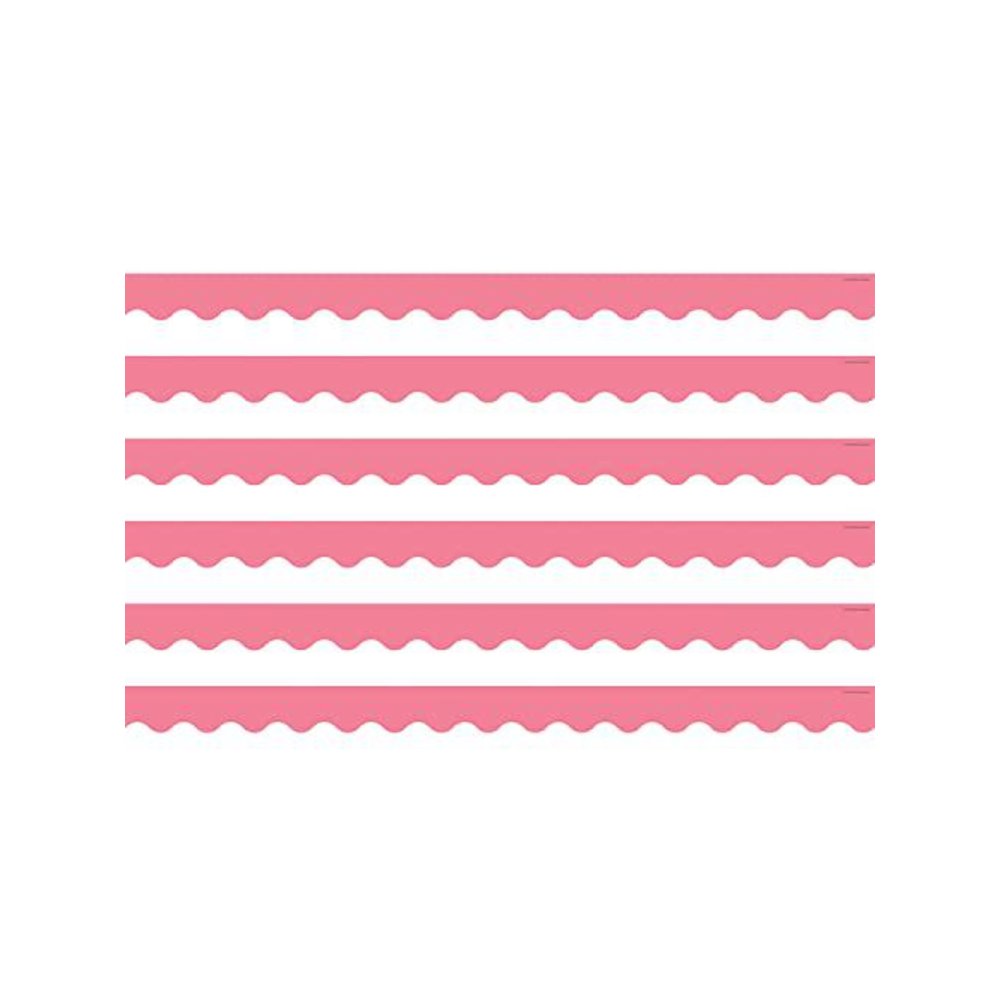 Light Pink Scalloped Border Trim, 35 Feet Per Pack, 6 Packs. Picture 1