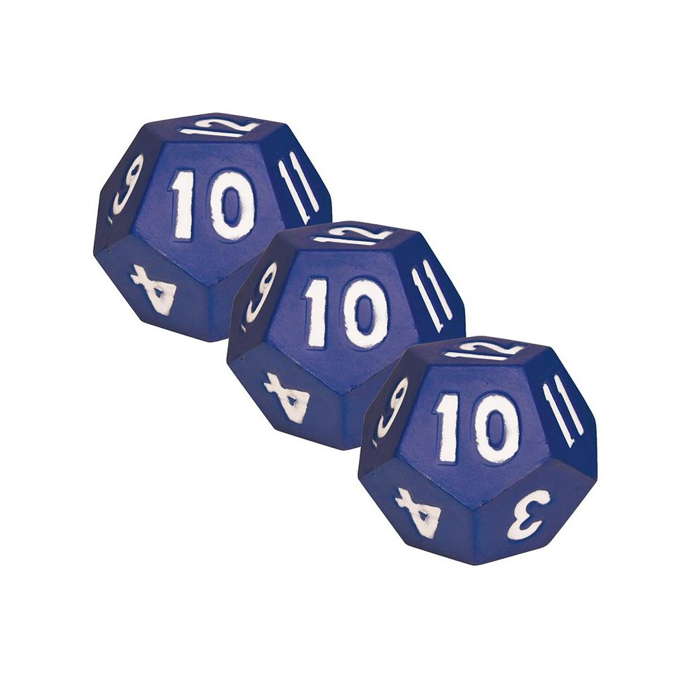 12-Sided Die - Demonstration Size - Pack of 3. Picture 2