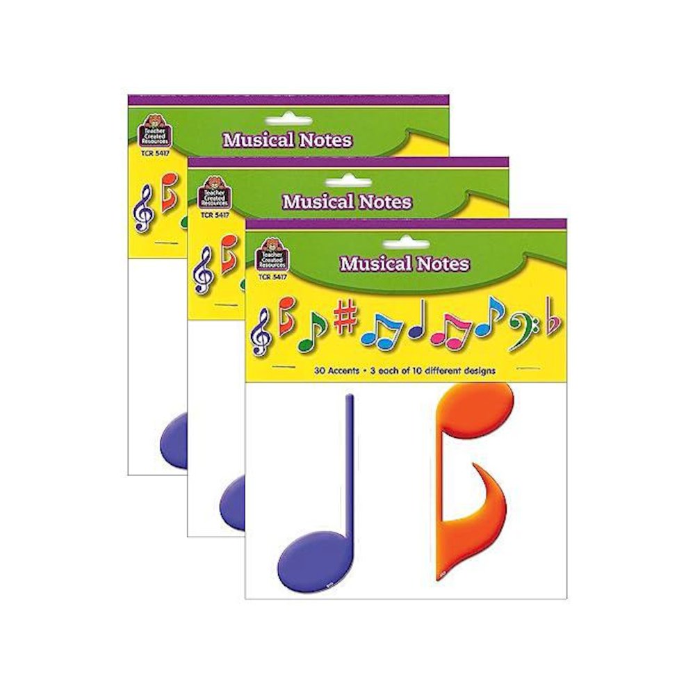 Musical Notes Accents, 30 Per Pack, 3 Packs. Picture 1